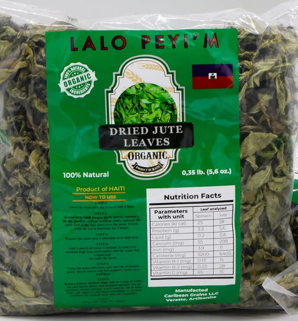 Lalo Peyim - Authentic Sun-Dried Haitian Jute Leaves | Premium Traditional Cooking Ingredien