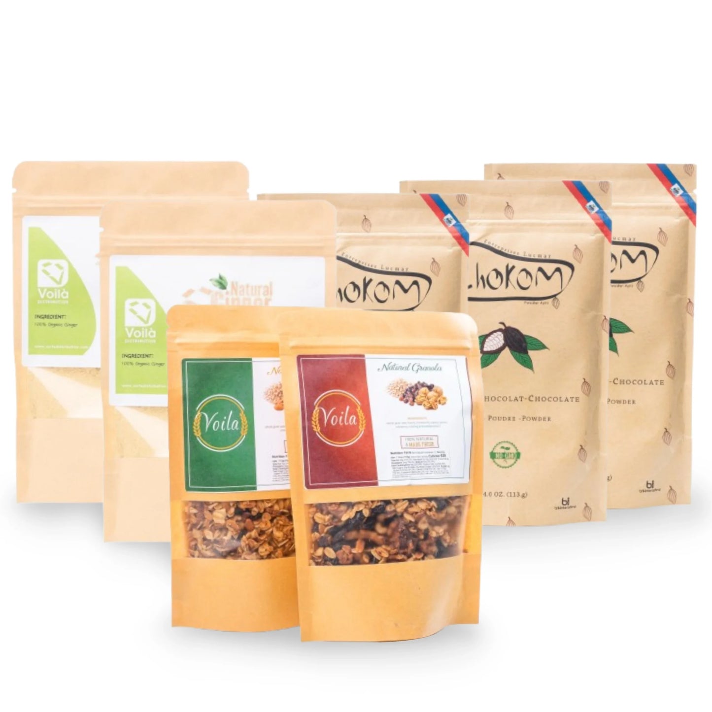 Ma Folie: Premium Haitian Wellness Bundle - Organic Chocolate, Granola & Ginger Collection