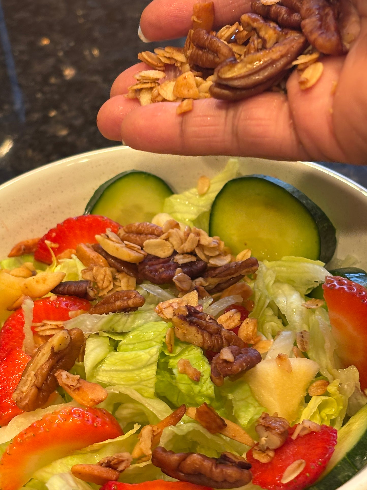 Voila Natural Granola - Organic Whole Grain Breakfast Cereal (Pecan Almond or Walnut Raisin)
