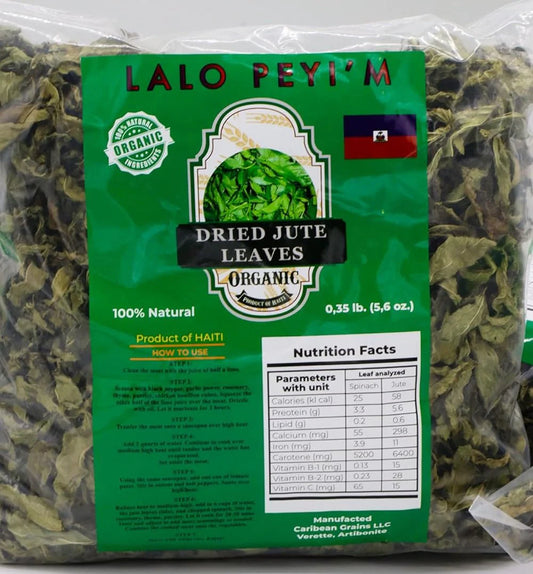 Lalo Peyim - Authentic Sun-Dried Haitian Jute Leaves | Premium Traditional Cooking Ingredien