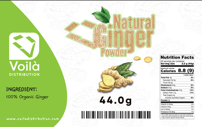 Organic Haitian Ginger Powder - 100% Natural Culinary and Wellness Spice (44g)