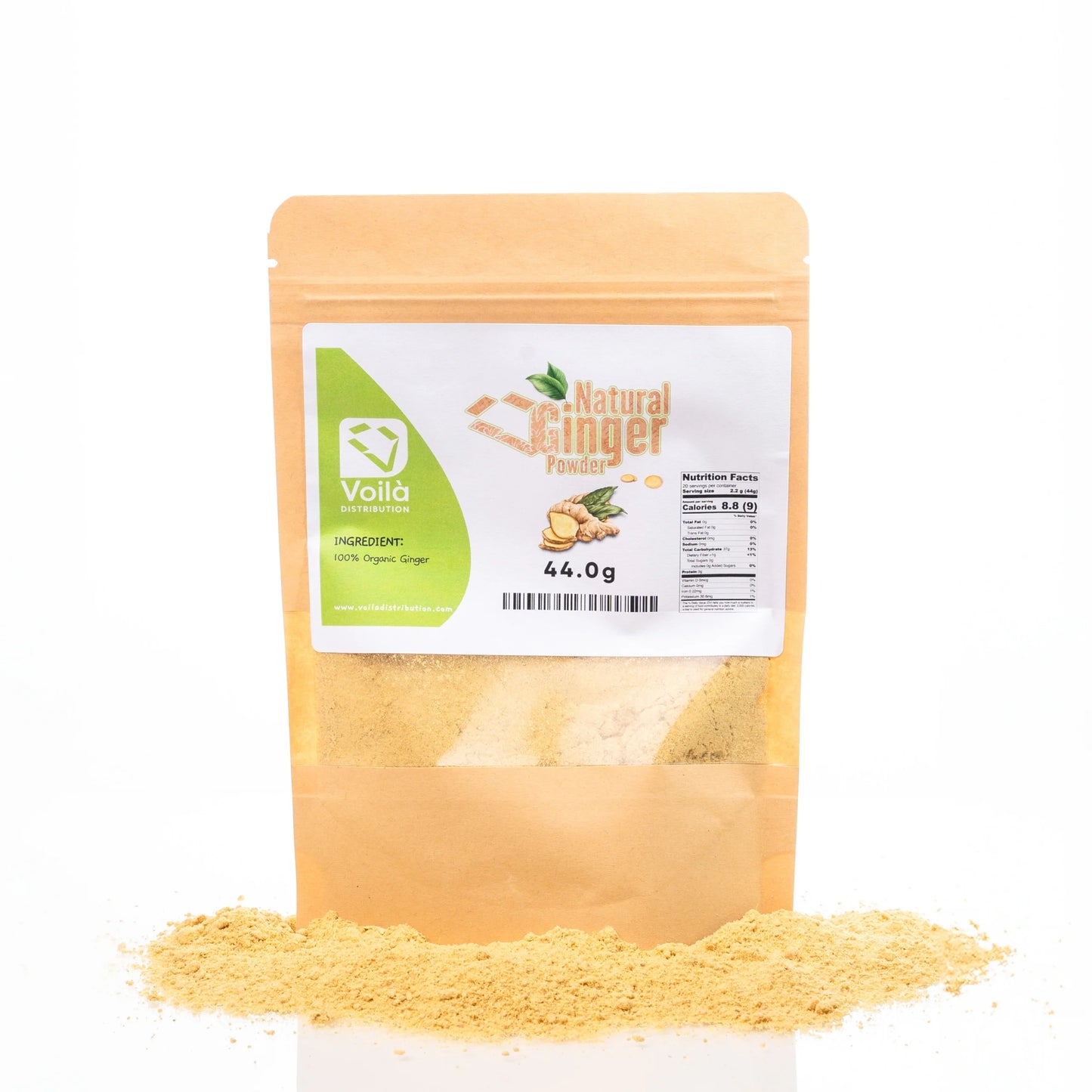 Organic Haitian Ginger Powder - 100% Natural Culinary and Wellness Spice (44g)